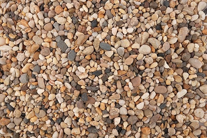 LANDEN BALAGEN Sand Natural River Rock Gravel 4L(14lb), Fish Tank Pebbles, Pea Gravel, Granite Sand, Coarse Sand for Plants, Pebbles for Indoor Landscaping, Φ4-15mm