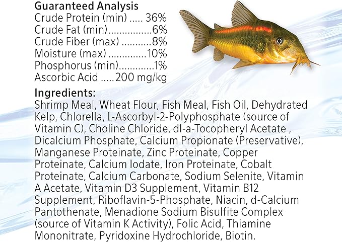 Aqueon Shrimp Pellets Sinking Food for Tropical Fish, Goldfish, Loaches, Catfish and Other Bottom Feeding Fish, 3.25 oz