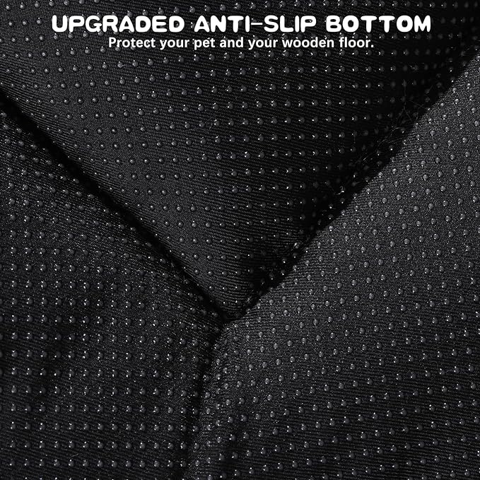 Washable Dog Bed Crate Pad for Medium Small Size Dog Soft Fluffy Kennel Pad Crate Mat for Dog Cage Anti-Slip Comfy Puppy Bed for Pet,23" x 17",Gray