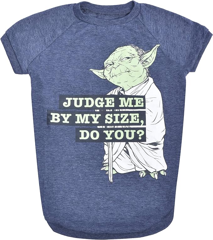 Star Wars for Pets Judge Me by My Size, Do You? Dog Tee | Star Wars for Pets Dog Shirt | Size Small | Soft, Cute, and Comfortable Dog Clothing and Apparel, Cute Dog Clothes