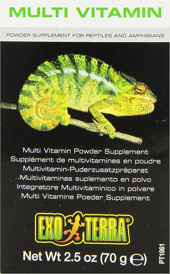 Exo Terra Multi Vitamin Powder Supplement for Reptiles and Amphibians, 2.5 Oz., PT 1861