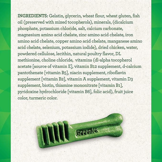 Greenies Puppy 6+ Months Regular Natural Dog Dental Care Dog Treats, 12 oz. Pack (12 Treats)