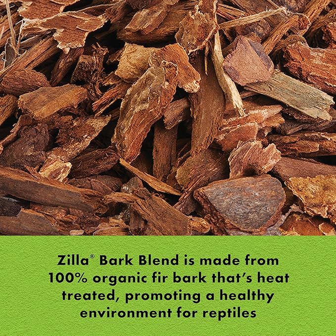 Zilla Bark Blend, Organic Fir Bark for Tropical and Forest Habitats, 8 Quarts