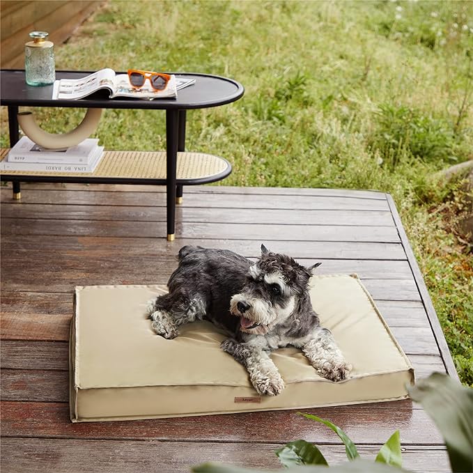 Lesure Waterproof Dog Bed for Medium Dogs - Outdoor Dog Bed with Oxford Fabric Surface, Medium Egg Orthopedic Foam Pet Bed with Removable and Durable Cover, Machine Washable