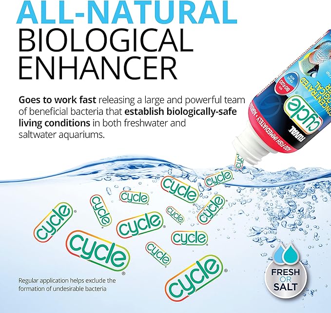 Fluval Cycle Biological Enhancer, Aquarium Water Treatment, 8.4 Oz., A8349