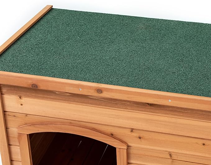 TAKUKA Outdoor Wooden Dog House for Small Medium Large Sized Dogs，Extra Waterproof Durable Dog Kennel with Wooden Floor for Garden Backyard Farm (newL)
