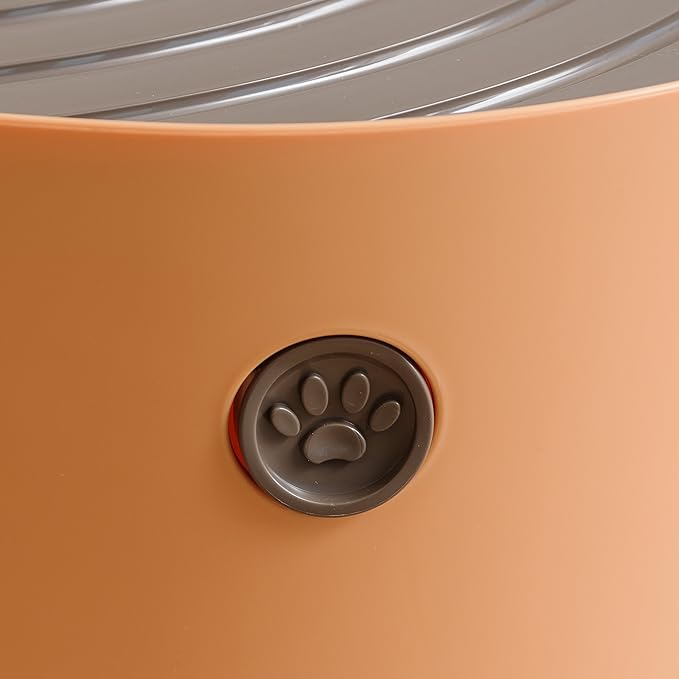 IRIS USA Medium Top Entry Cat Litter Box with Scoop, High Sided Kitty Litter Box, Orange/Brown