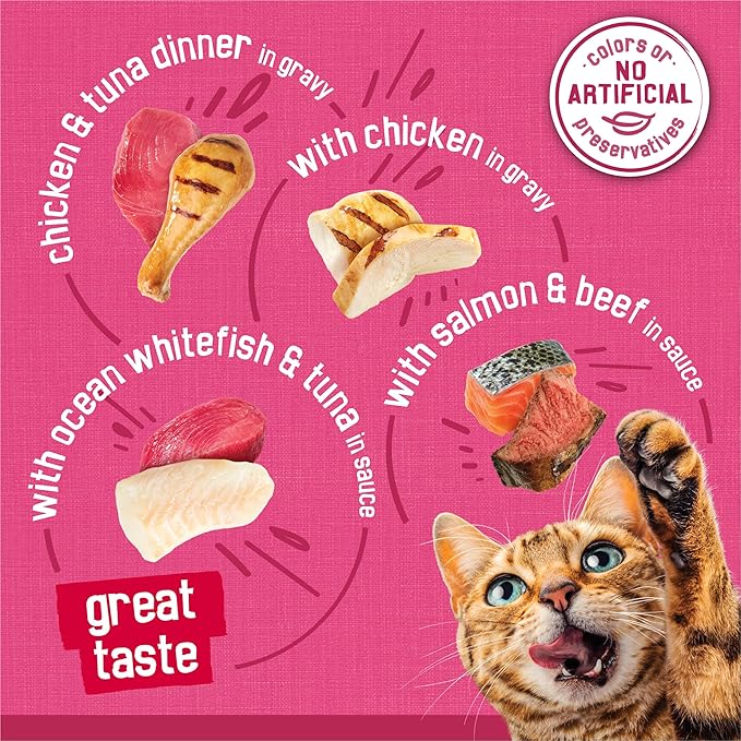 Purina Friskies Wet Cat Food Variety Pack, Surfin' & Turfin' Prime Filets Favorites - (Pack of 40) 5.5 oz. Cans