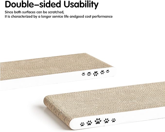 Cat Scratcher Cardboard Cat Scratch Pad with Premium Scratch Textures Design Durable Cat Scratching Pad Reversible