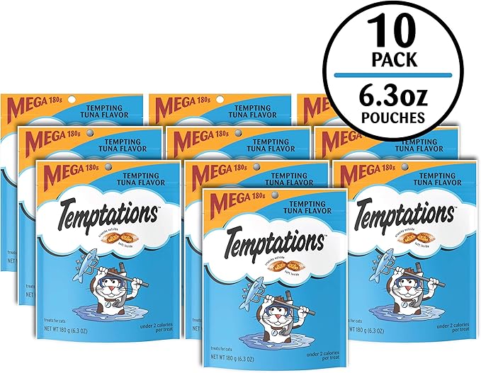 Temptations Classic Treats for Cats Tempting Tuna Flavor, 6.3 Ounce (Pack of 10)