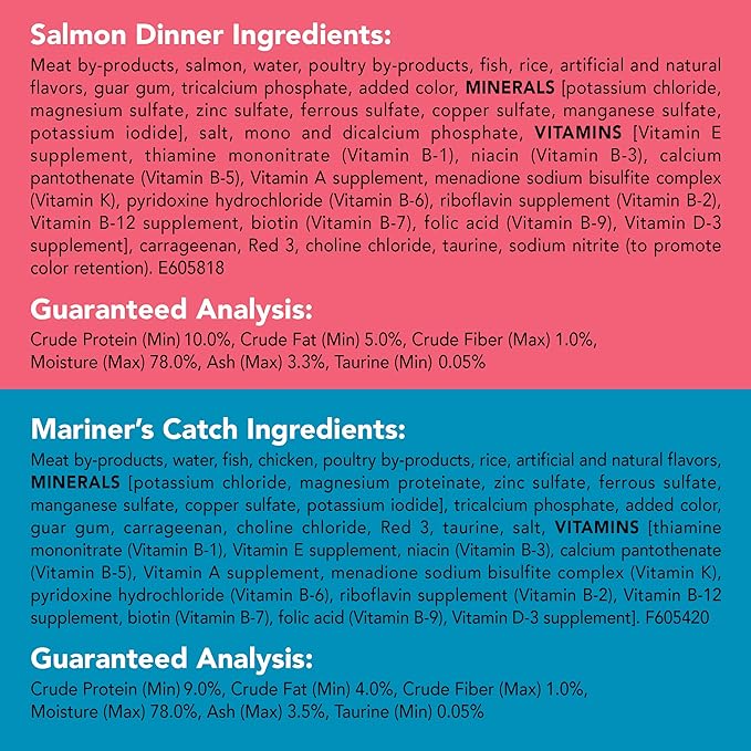 Purina Friskies Wet Cat Food Pate Variety Pack Seafood and Chicken Pate Favorites - (Pack of 40) 5.5 oz. Cans