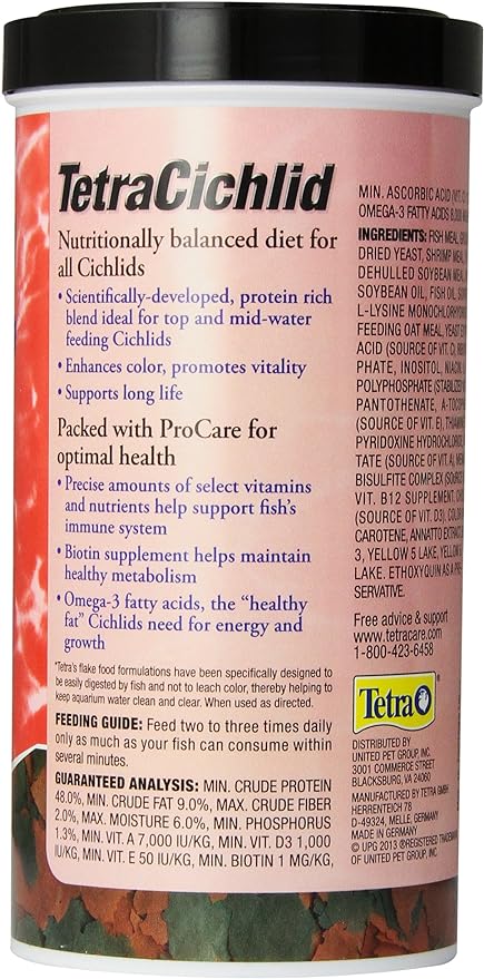 Tetra USA Tetra Cichlid Flakes Food -- 5.65 oz.