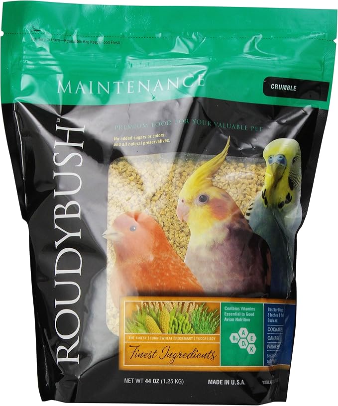 Roudybush Daily Maintenance Bird Food, Crumbles, 44-Ounce, 2.75 lb (244CRDM)