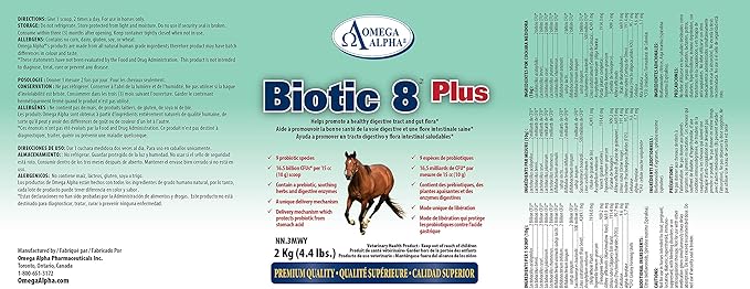 Biotic 8 Plus 8.8lbs (2 X 4.4lbs.) for Horses