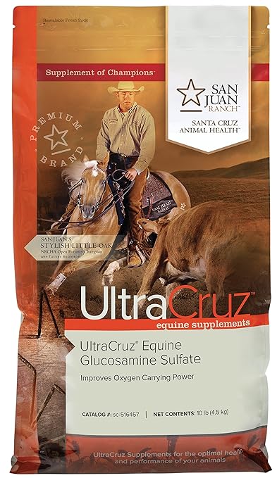 UltraCruz Equine Glucosamine Sulfate Joint Supplement for Horses, 10 lb, Pellet (80 Day Supply)