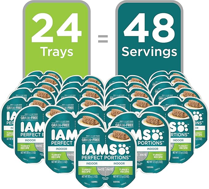 IAMS Perfect Portions Healthy Grain Free Wet Cat Food, (24 Twin Packs)