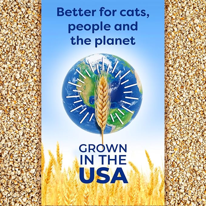Natural Wheat Cat Litter, Original, Fast Clumping with Odor Neutralizing Enzymes, 14 Pound Bag