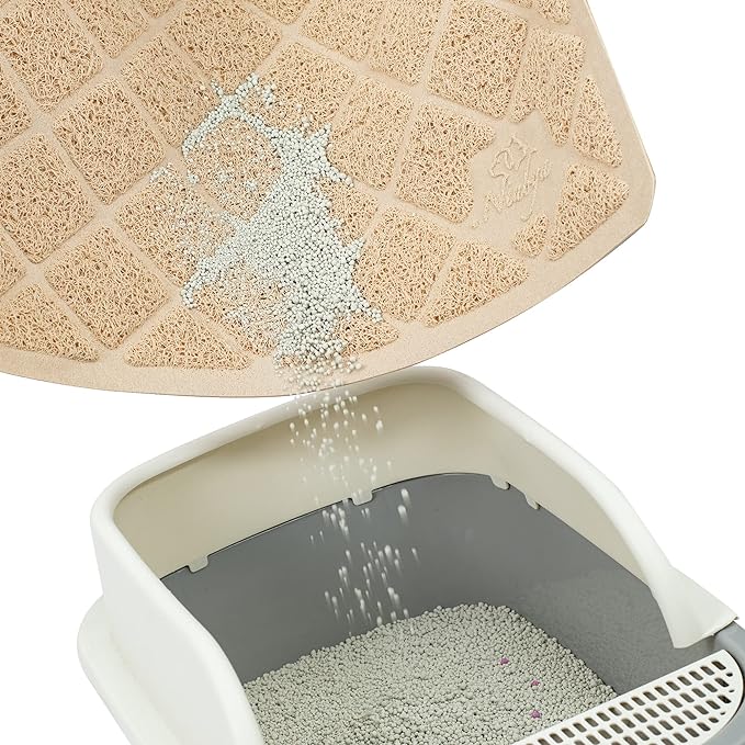 Niubya Premium Cat Litter Mat, Litter Box Mat with Non-slip and Waterproof Backing, Litter Trapping Mat Soft on Kitty Paws and Easy to Clean, Cat Mat Traps Litter from Box