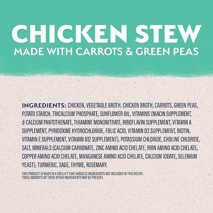 Natural Balance Limited Ingredient Adult Grain-Free Stew Wet Dog Food, Chicken with Carrots & Green Peas, 11 Ounce (Pack of 12)