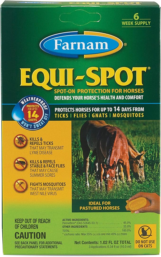 Farnam EQUI-SPOT Spot-on Protection for Horses 6 Week Supply 0.34 Fl Oz