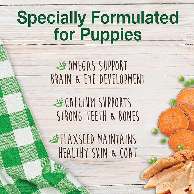 Nylabone Healthy Edibles Natural Puppy Chews Long Lasting Turkey & Sweet Potato Flavor Treats for Dogs, X-Small/Petite (16 Count)