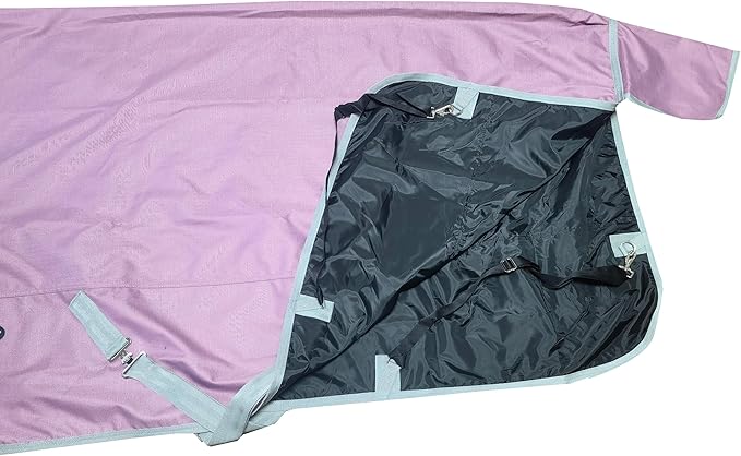 TGW RIDING Horse Sheet 1200Denier Waterproof and Breathable Horse Sheet TGW RIDING Horse Blanket Standard Neck Lite Turnout Sheet (76", Classic Pink)