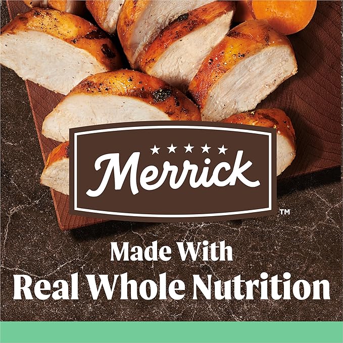 Merrick Premium Grain Free Dry Senior Dog Food, Wholesome and Natural Kibble, Real Chicken and Sweet Potato - 22.0 lb. Bag