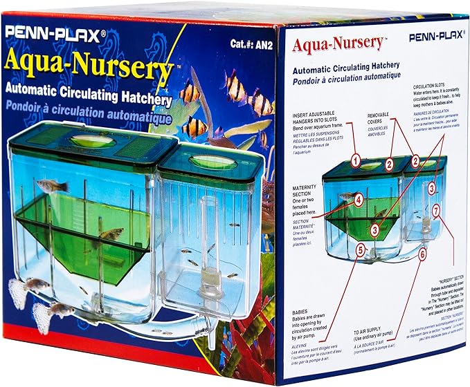 Penn-Plax AN2 Aqua Nursery and Hatchery Breeding Box for Your Aquarium - Help Protect Baby Fish from Predators