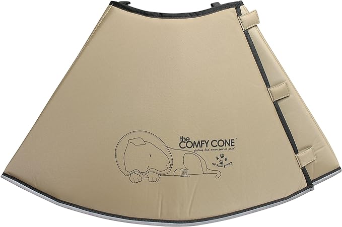 Comfy Cone Pet Cone for Dogs, Cats, XX-Large, Tan - Comfortable Soft Dog Cone Collar Alternative for After Surgery, Wound Care, Spay, Neuter - Dog and Cat Recovery Collar