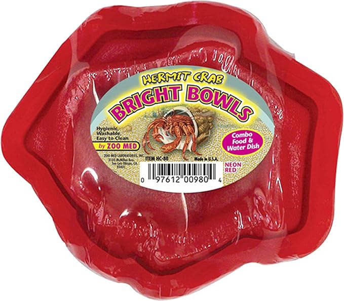 Zoo Med Hermit Crab Bright Bowl, Red