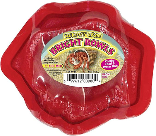 Zoo Med Hermit Crab Bright Bowl, Red