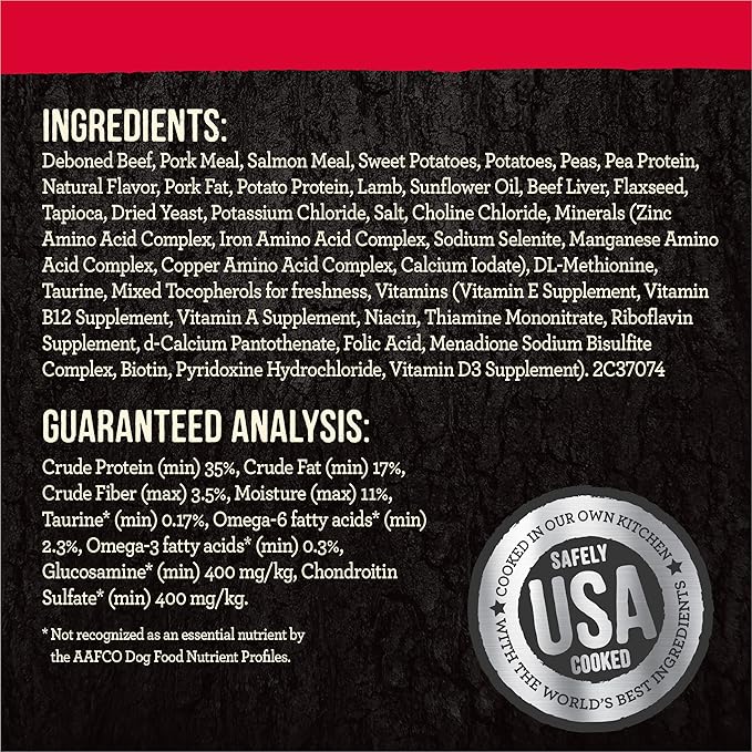 Merrick Backcountry Grain Free Dry Adult Dog Food Kibble with Freeze Dried Raw Pieces, Great Plains Red Recipe - 20.0 Lb. Bag