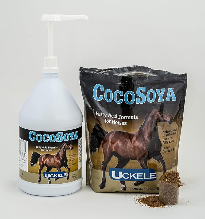 Uckele CocoSoya Oil Horse Supplement - Omega Fatty Acid Supplement for Horses - Equine Vitamin & Mineral Supplement - 1 Gallon