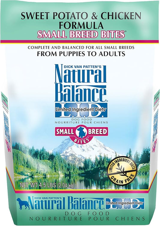 Natural Balance Limited Ingredient Diets Sweet Potato & Chicken Formula Small Breed Bites Dry Dog Food - 4.5 lb