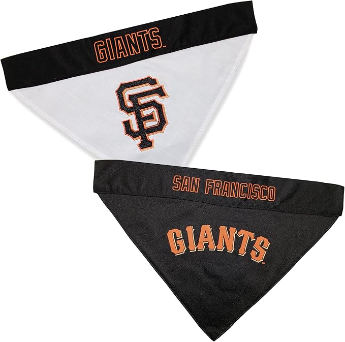 Pets First SFG-3217-L-XL MLB San Francisco Giants Reversible Pet Bandana, Large/X-Large, MLB Team Color