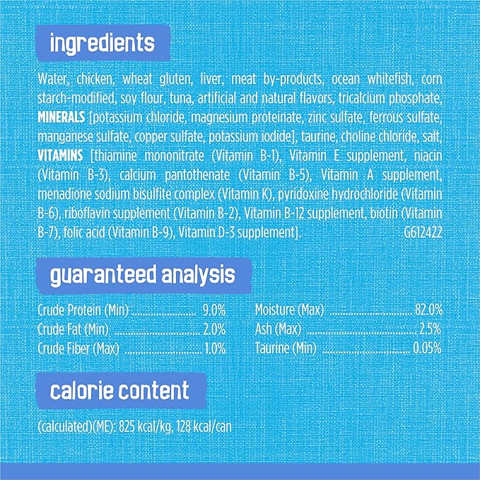 Purina Friskies Wet Cat Food, Shreds With Ocean Whitefish & Tuna in Sauce - (Pack of 24) 5.5 oz. Cans