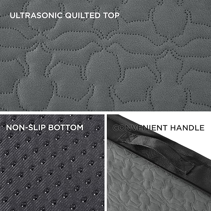 Bedsure Large Orthopedic Dog Bed for Large Dogs - Memory Foam Dog Beds, 2-Layer Thick Pet Bed with Removable Washable Cover and Waterproof Lining (36x27x3.5 Inches), Dog Mattress, Black