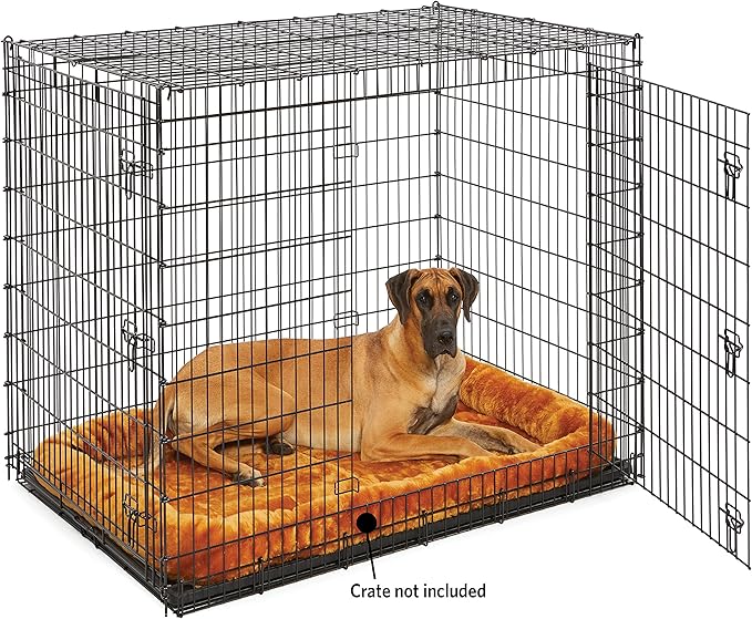 MidWest Homes for Pets Bolster Pet Bed for Dogs & Cats 54L-Inch Cinnamon Bed w/ Comfortable Bolster | Ideal for Giant Dog Breeds (Great Dane / Mastiff) & Fits a 54-Inch Dog Crate, 54.0" x 37.0" x 4.0"
