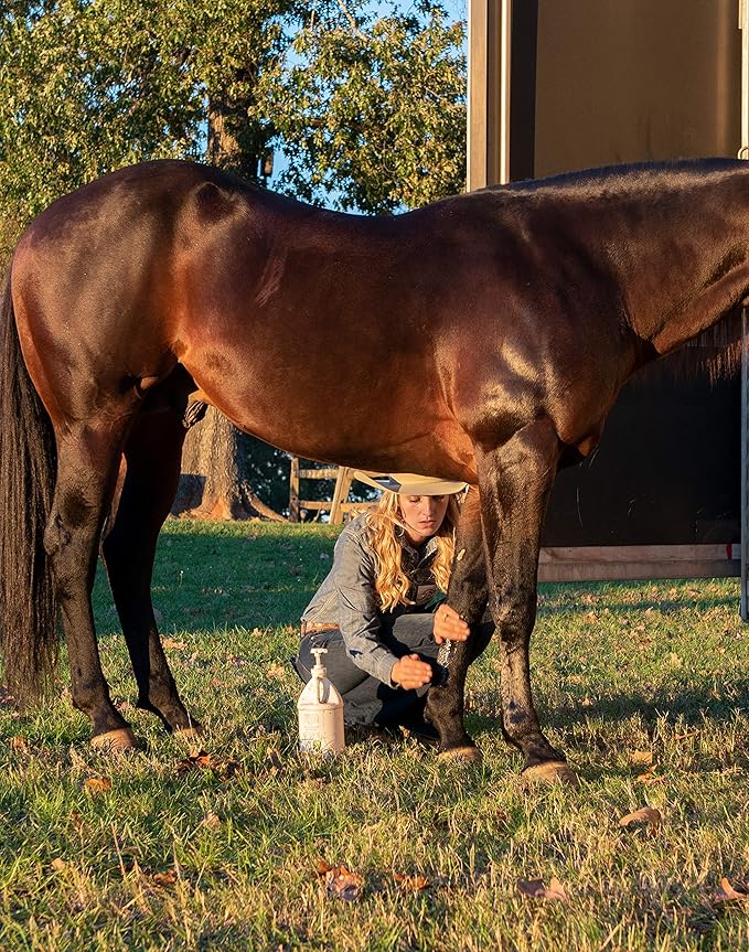 Liniment Spray Concentrate - Veterinary Strength - Odorless and Colorless - Pain Relief Topical Analgesic Horse Cream for Joint and Muscle Pain - Spray Wrap Soak - Natural Mineral