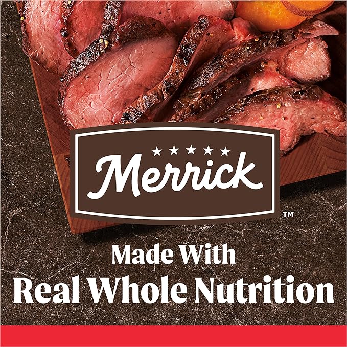 Merrick Premium Grain Free Dry Adult Dog Food, Wholesome And Natural Kibble With Beef, Bison And Sweet Potato - 4.0 lb. Bag