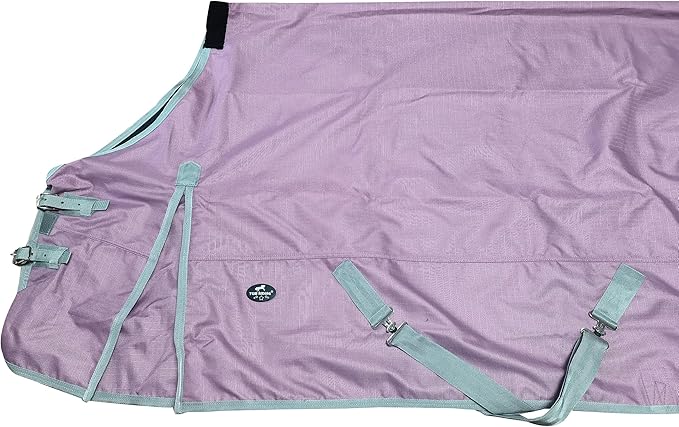 TGW RIDING Horse Sheet 1200Denier Waterproof and Breathable Horse Sheet TGW RIDING Horse Blanket Standard Neck Lite Turnout Sheet (76", Classic Pink)