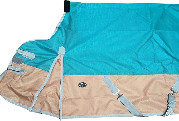 1200Denier Waterproof and Breathable Horse Sheet Tgw Riding Horse Blanket (74", Turquoise)