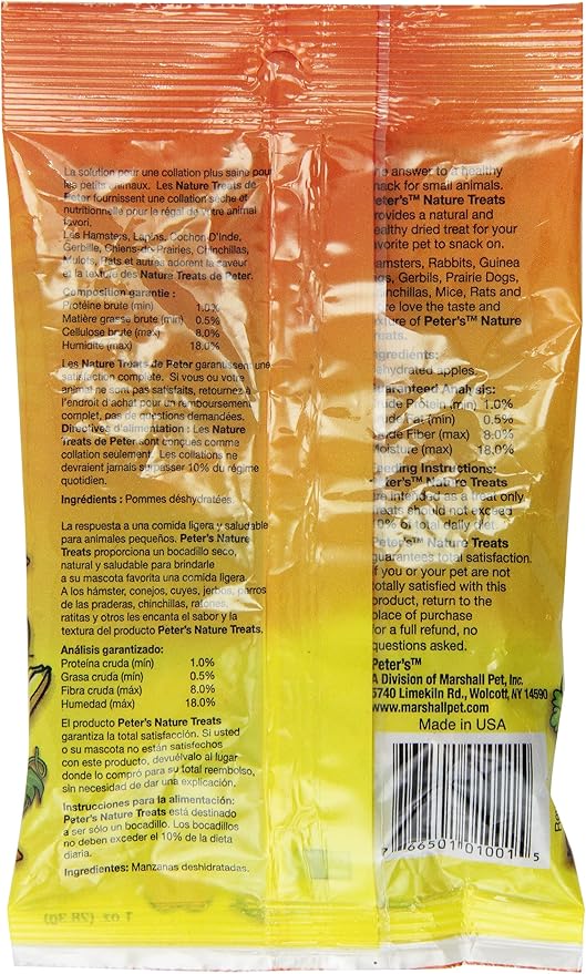 Peter'S Nature Treats For Small Animals, Apple Slices, 1 Oz.