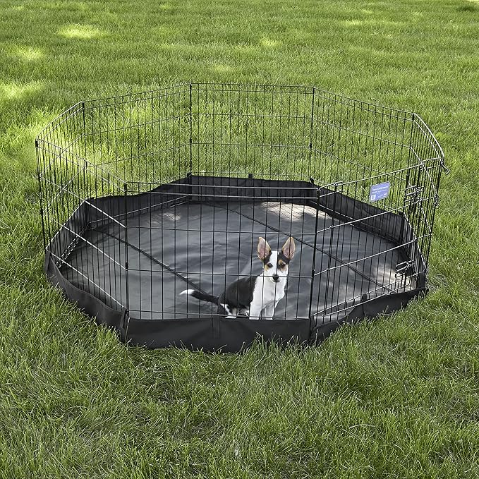 MidWest Homes For Pets Octagon Exercise Pen Fabric Mesh Bottom
