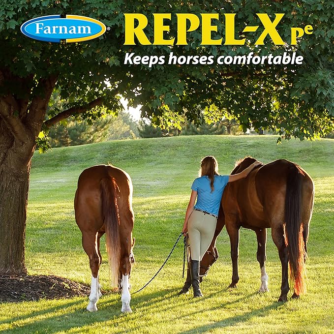 Farnam Repel-X Ready-To-Use Fly Spray, Insecticide And Repellent For Horses And Dogs, 32 Fluid Ounces, 1 Quart Bottle With Trigger Sprayer