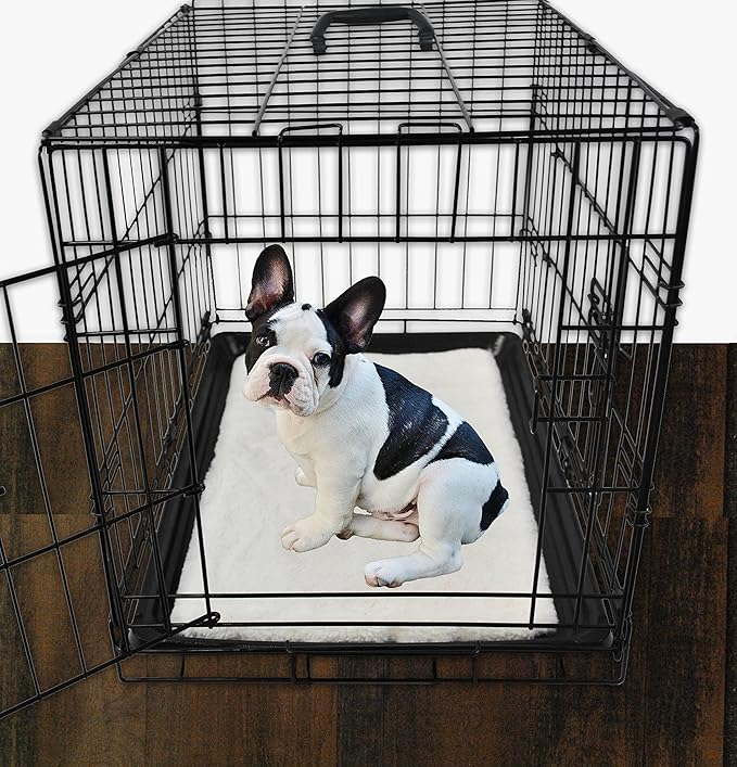 Bone Dry Faux Fur Pet Cage Liner, XX-Large - 27 x 42", Brown