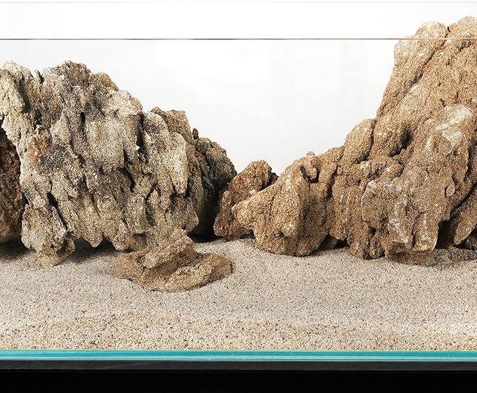 LANDEN Chingwe Aquascape Sand for Aquarium Landscape 2L(7.52lbs), Fish Tank Decorative Sand, Natural Cosmetic Gravel, Light Color Gravel 0.4-0.9mm