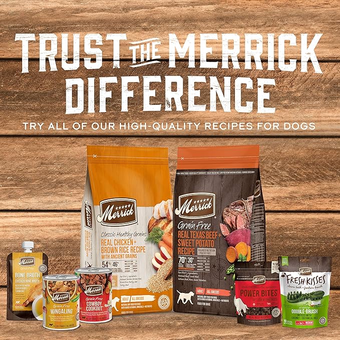 Merrick Slow-Cooked BBQ Premium And Healthy Real Meat Grain Free Canned Dog Food, Kansas City Style With Pork - (Pack of 12) 12.7 oz. Cans