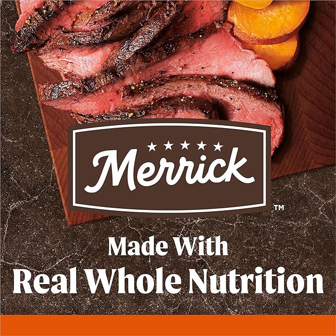 Merrick Premium Grain Free Dry Adult Dog Food, Wholesome And Natural Kibble, Real Texas Beef And Sweet Potato - 22.0 lb. Bag