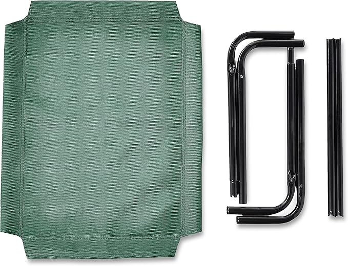 Amazon Basics Cooling Elevated Dog Bed with Metal Frame, Small, 36 x 22 x 7.5 Inch, Green